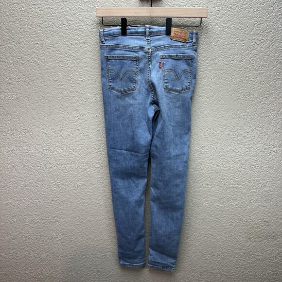 Levis 720 Jeans Size 14 Womens High Rise Super Skinny Medium Wash Blue Denim - Picture 9 of 11